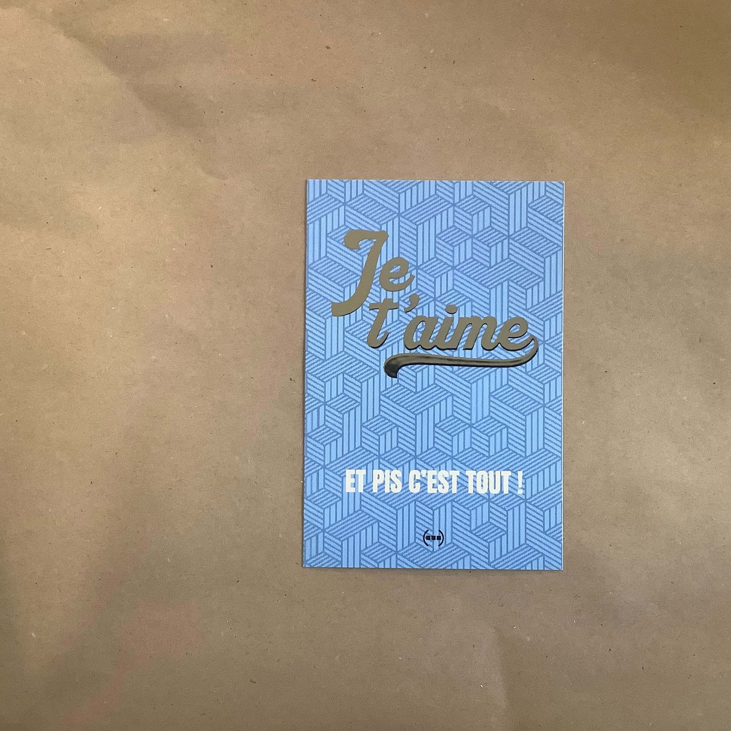 Carte postale - Je t'aime - rose