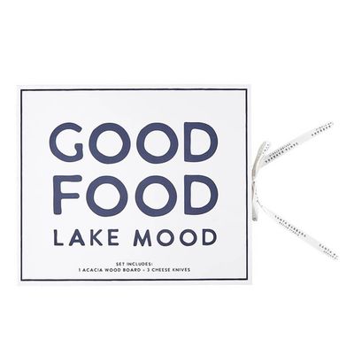 Kit planche à fromage avec couteaux - Good Food Lake Mood
