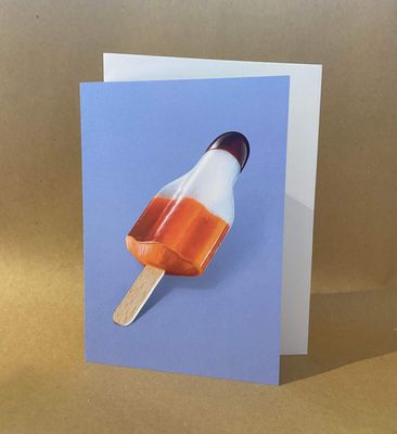 Carte de vœux Particules - Glace fusée