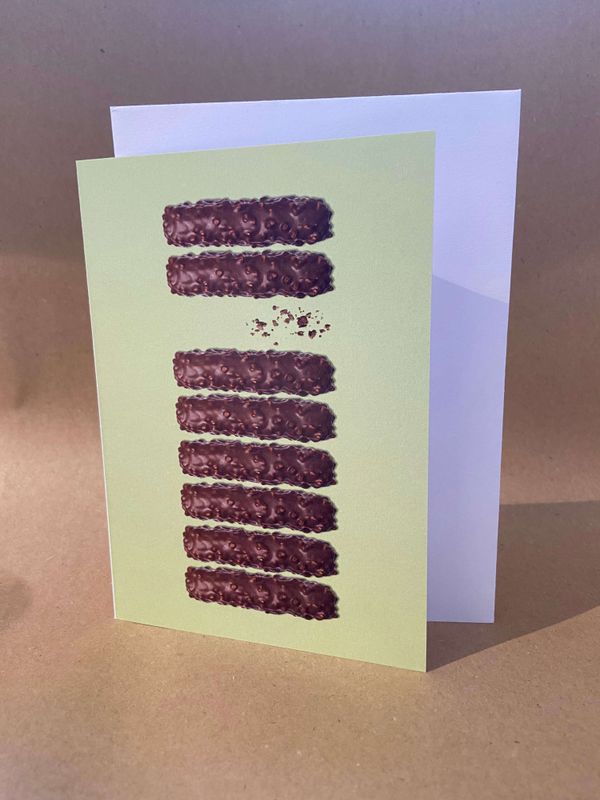 Carte de vœux Particules - Branches de chocolat