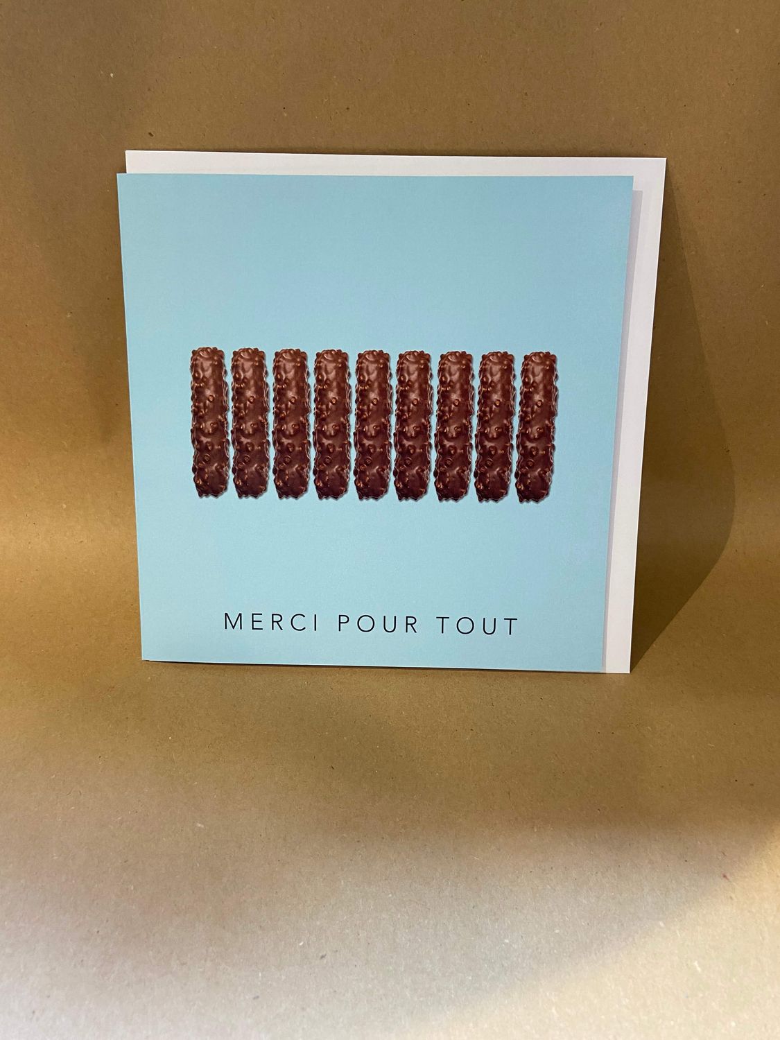 Grande carte de vœux Particules - Merci pour tout branches de chocolat