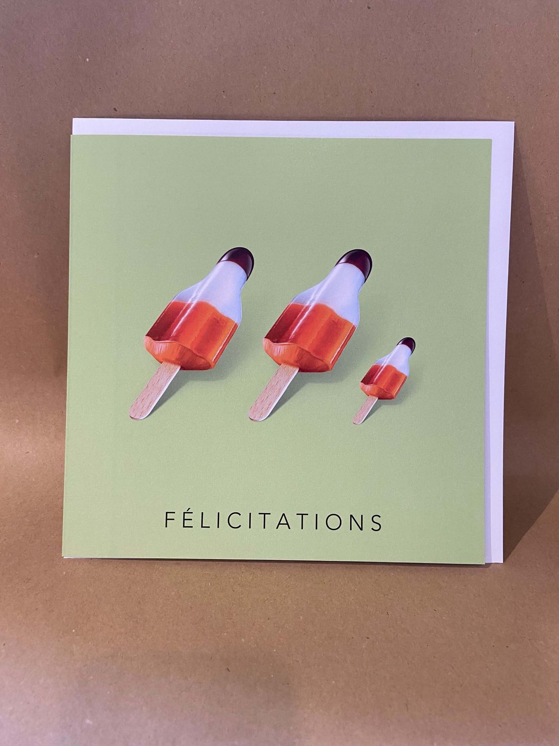 Grande carte de vœux Particules - Félicitations naissance glace fusée