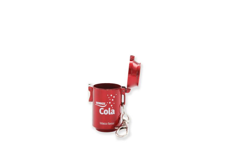 Porte-clé cendrier canette rouge