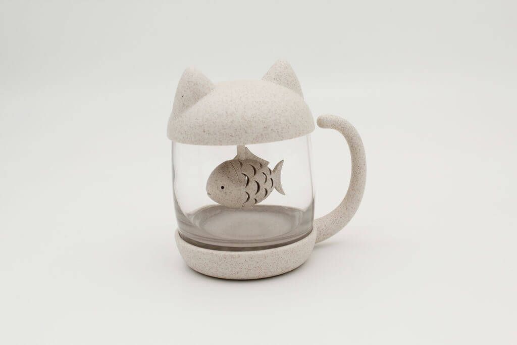 Tasse à thé chat avec infuseur