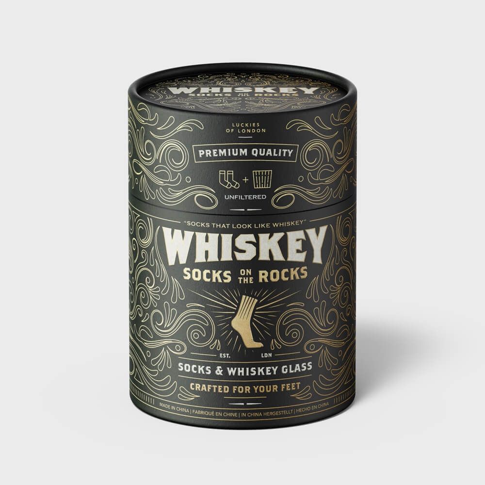 Chaussettes et verre Whiskey