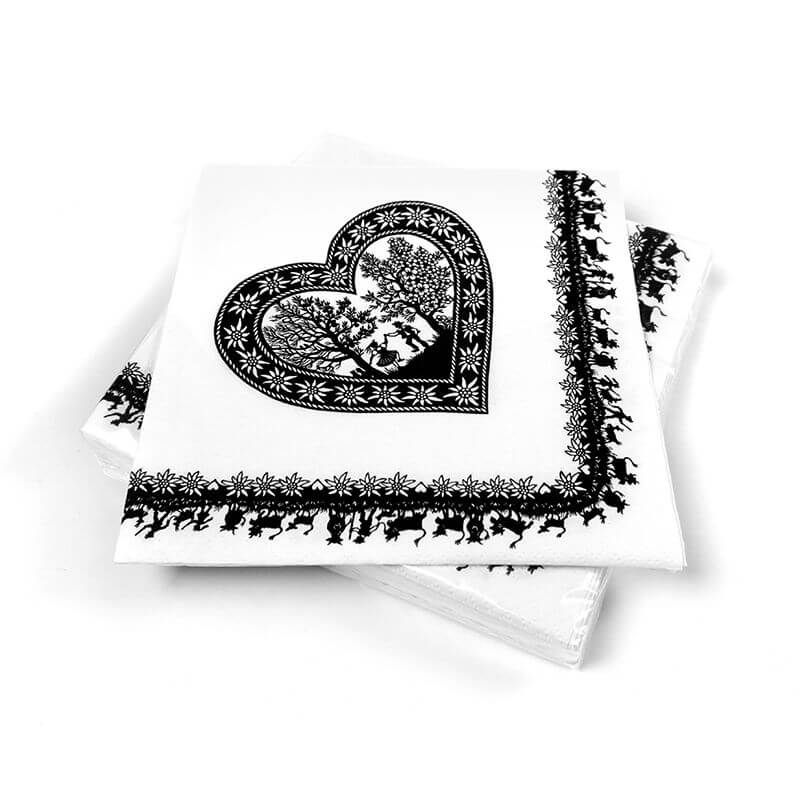 Serviettes SWISS HEART