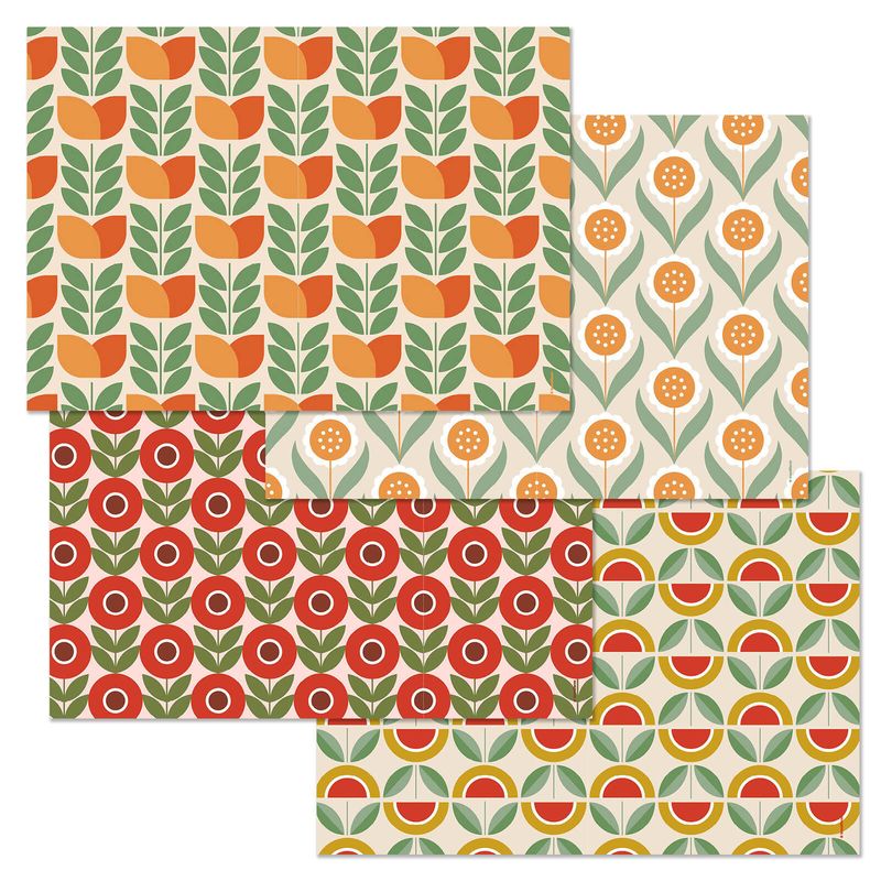 Sets de table en papier GROOVY KITCHEN 4 x 12 feuilles