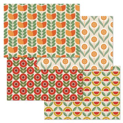 Sets de table en papier GROOVY KITCHEN 4 x 12 feuilles