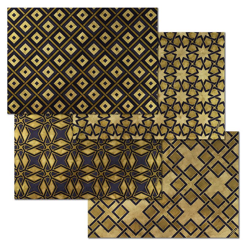 Sets de table en papier MOROCCAN NIGHT 4 x 12 feuilles