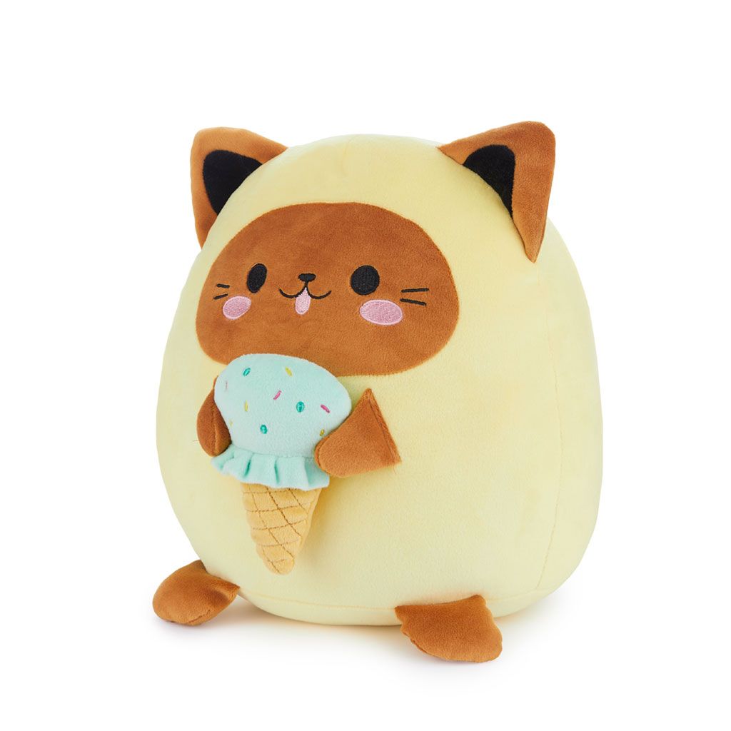 Coussin Fluffy Kawaii Minty jaune