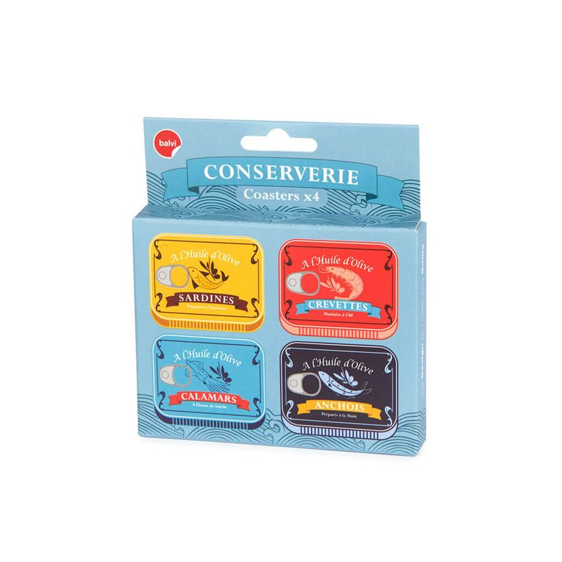 4x Sous-Verre Conserverie