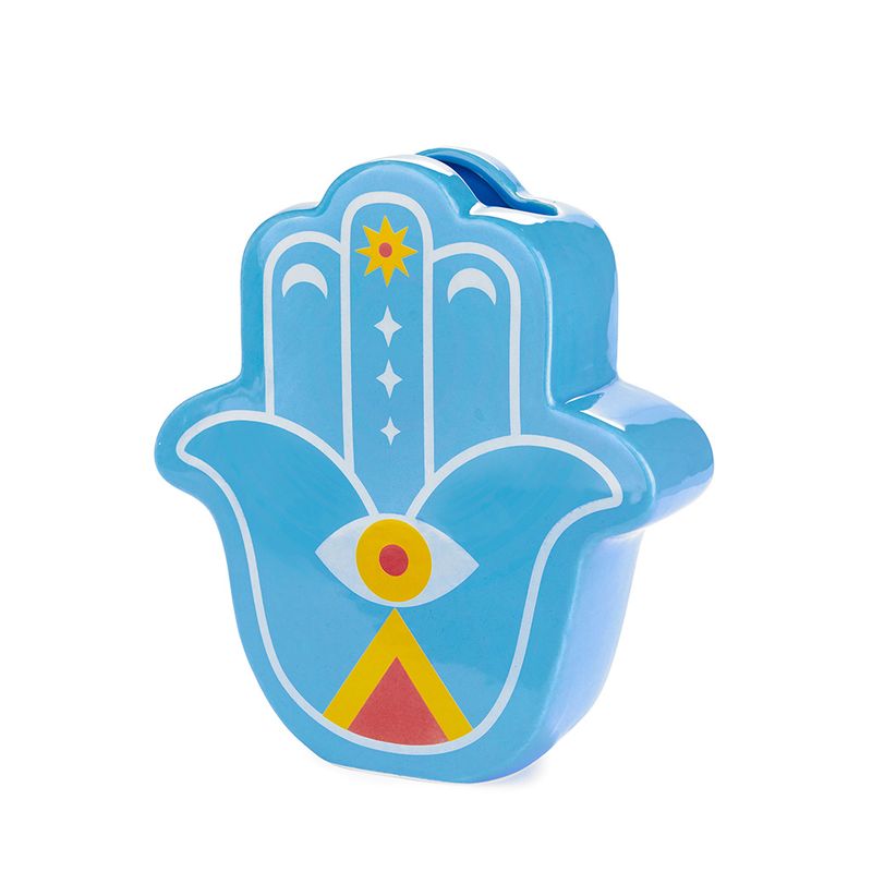 Vase main de Fatima bleue