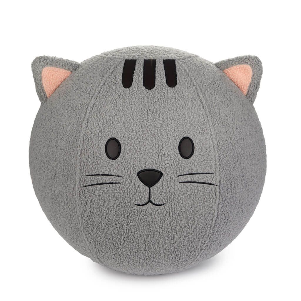 Pouf chat gris