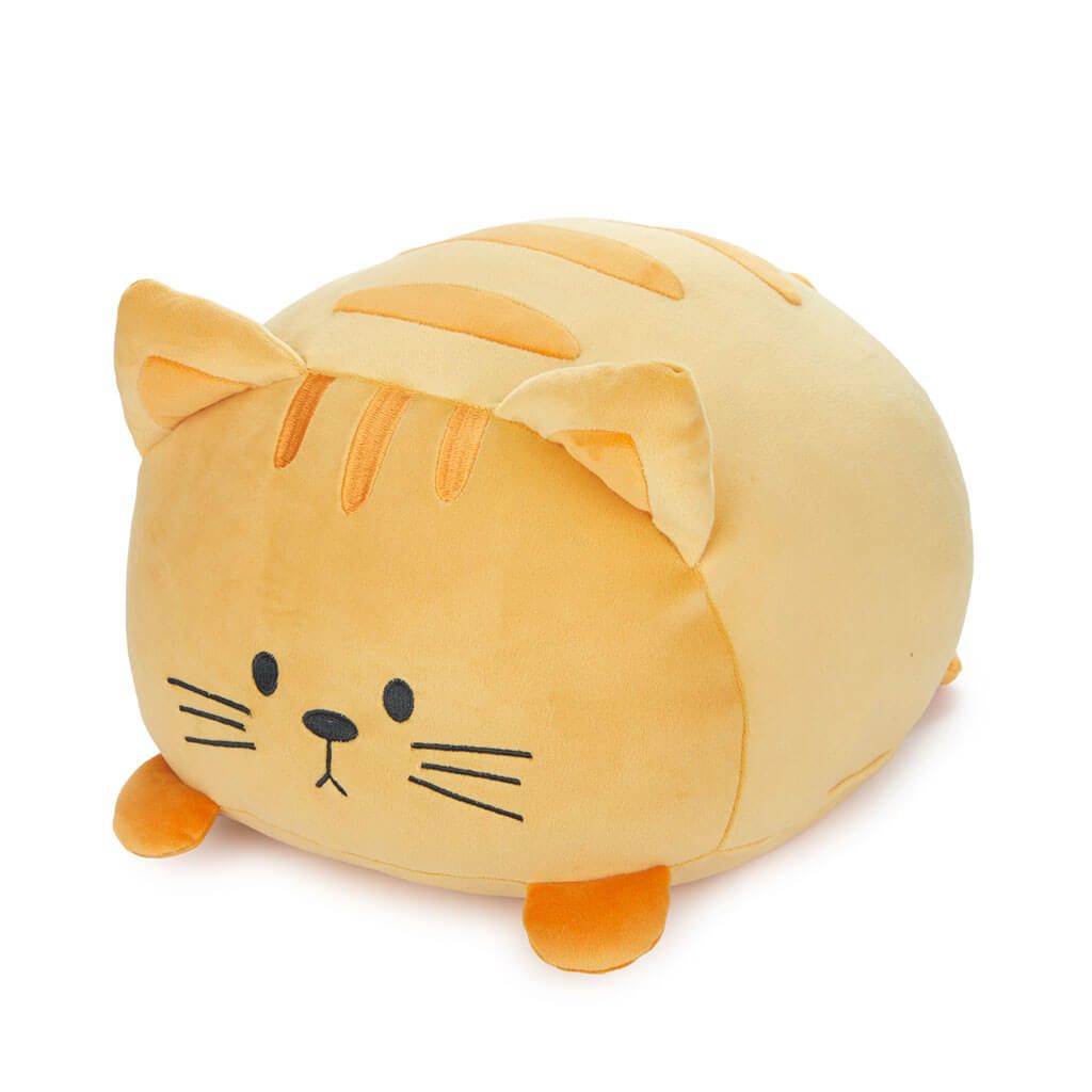 Coussin chat douillet orange