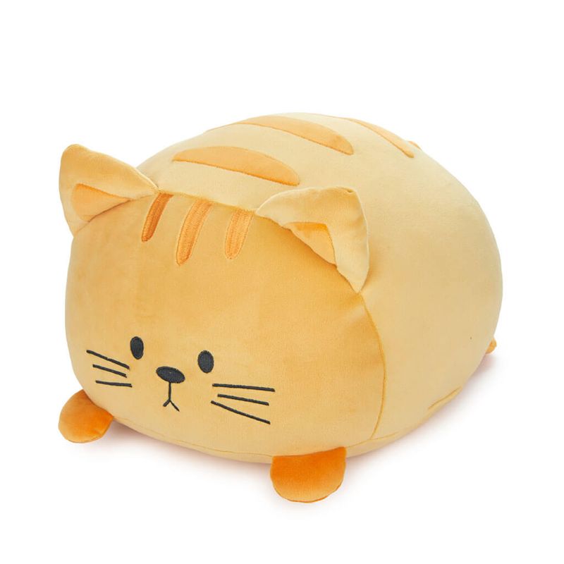 Coussin chat douillet orange
