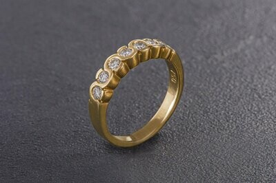 Ring mit Brillanten Gold, 750er Gelbgold