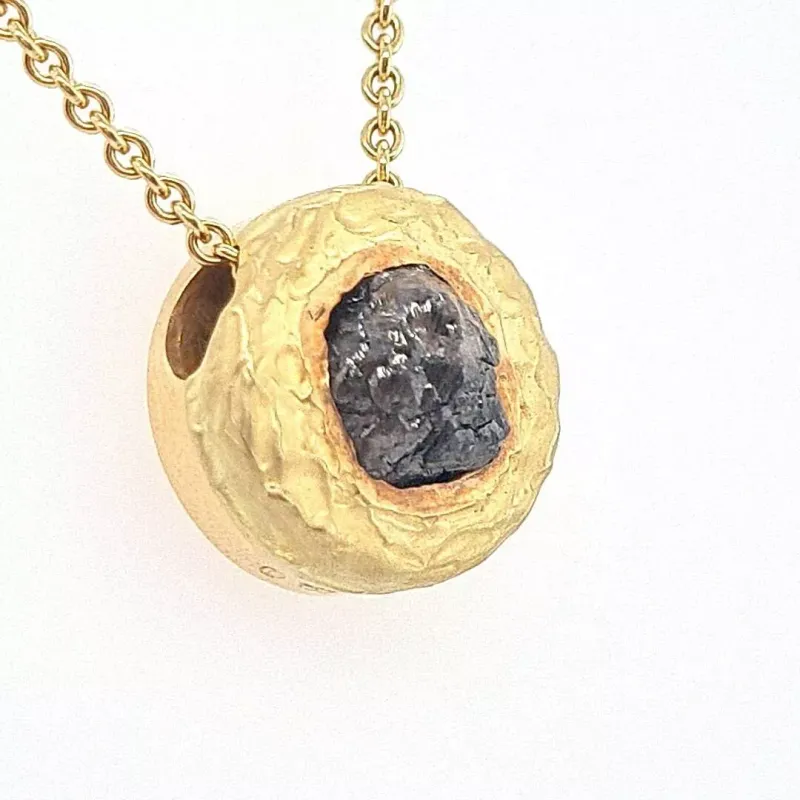 750er Gelbgold Anhänger 1 Rohdiamanten (ohne Kette) 750er Gelbgold Anhänger 1 Rohdiamanten (ohne Kette)