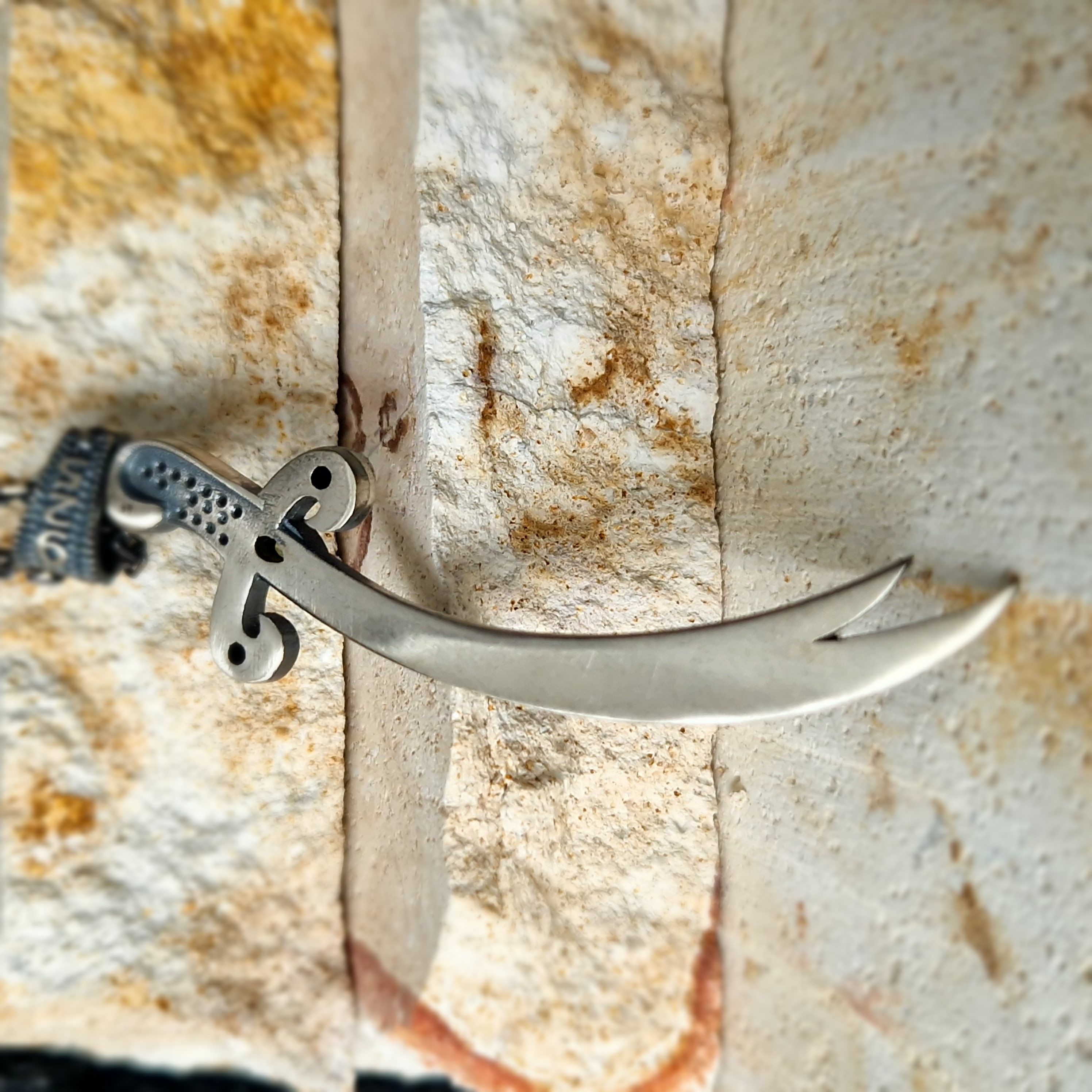 Zulfikar Schwert Halskette 925 Sterling Silber