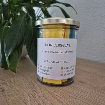 Versglas / Koran-Dose Versglas / Koran-Dose