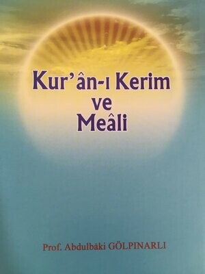 Kuran-ı Kerim ve Meali (Büyük Boy) Kuran-ı Kerim ve Meali (Büyük Boy)