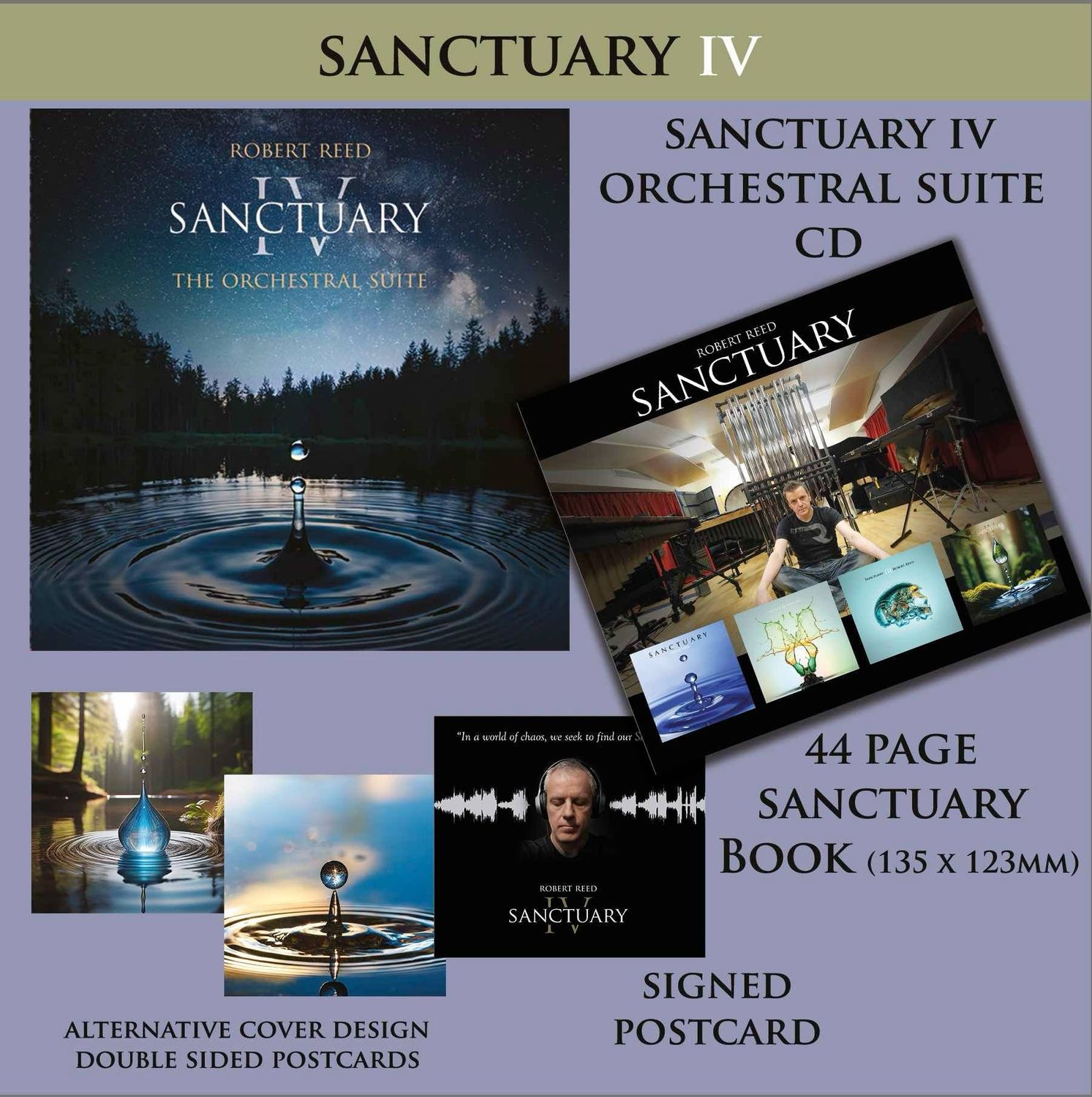 Robert Reed - Sanctuary IV Orchestral Suite CD / Book / Postcards bundle (Rest of World Option)