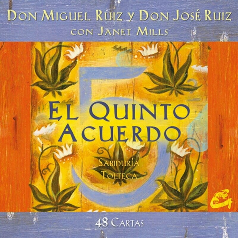 &quot;El quinto acuerdo&quot; Cartas de la sabiduría tolteca por Miguel Ruiz y Janet Mills. (48 Cartas + Libro de afirmaciones&quot;