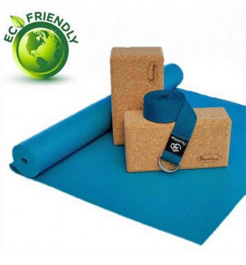Set de Yoga Eco Friendly 100% natural AZÚL