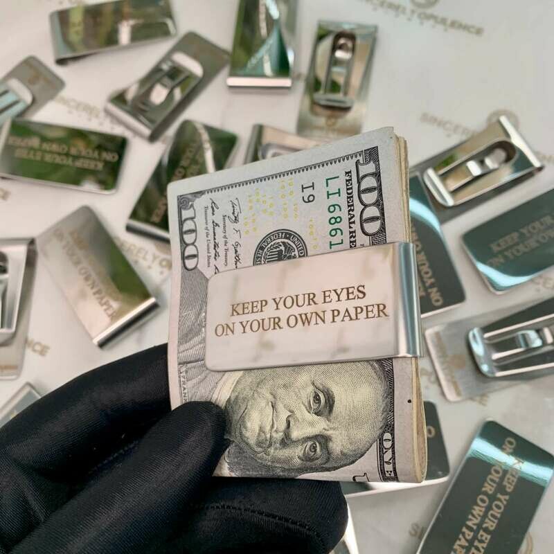 On Your Own Paper Money Clip