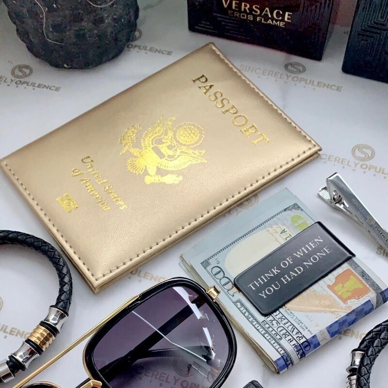 Luxe Travel Book Cover (Gold)
