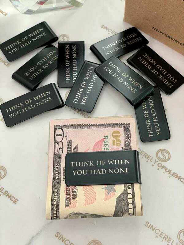 &quot;Think Of When...&quot; Money Clip
