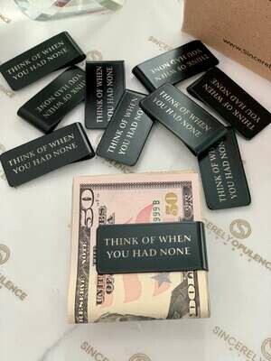 "Think Of When..." Money Clip