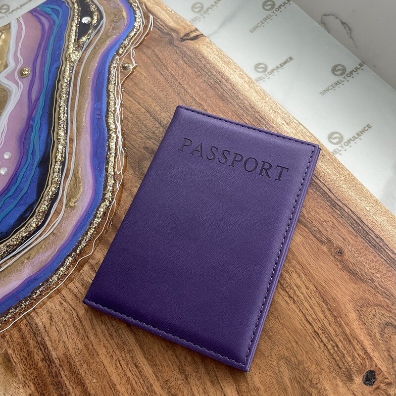 Signature Matte Passport Cover (Plum)