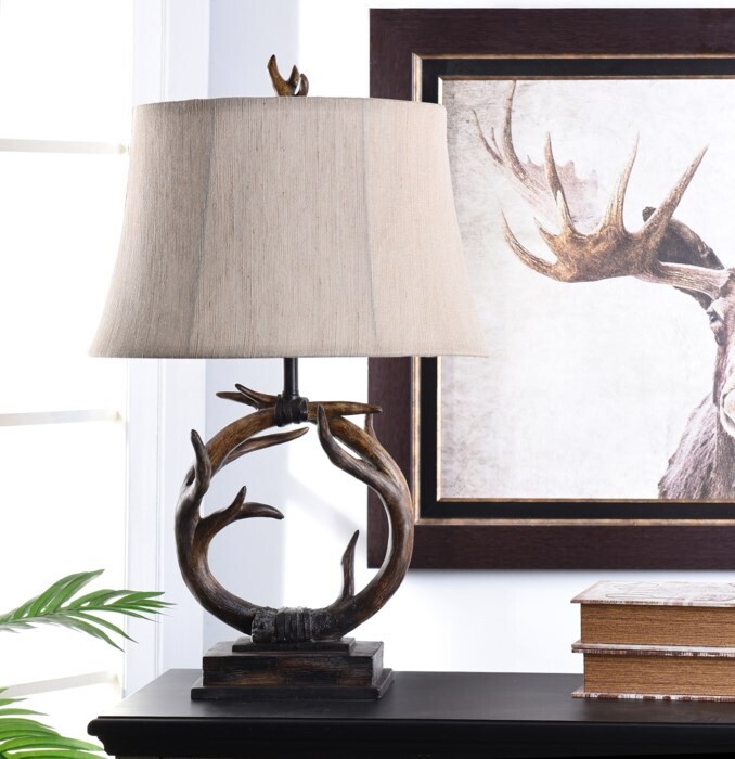 Circular Antler Table Lamp