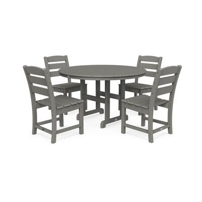 Lakeside Round Dining Set in Slate Gray
