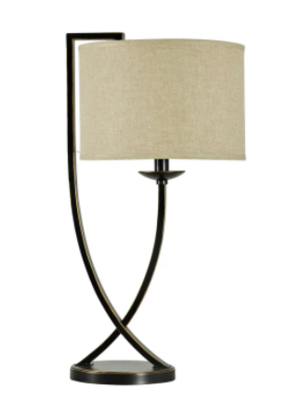 Bronze Crossed Arm Table Lamp