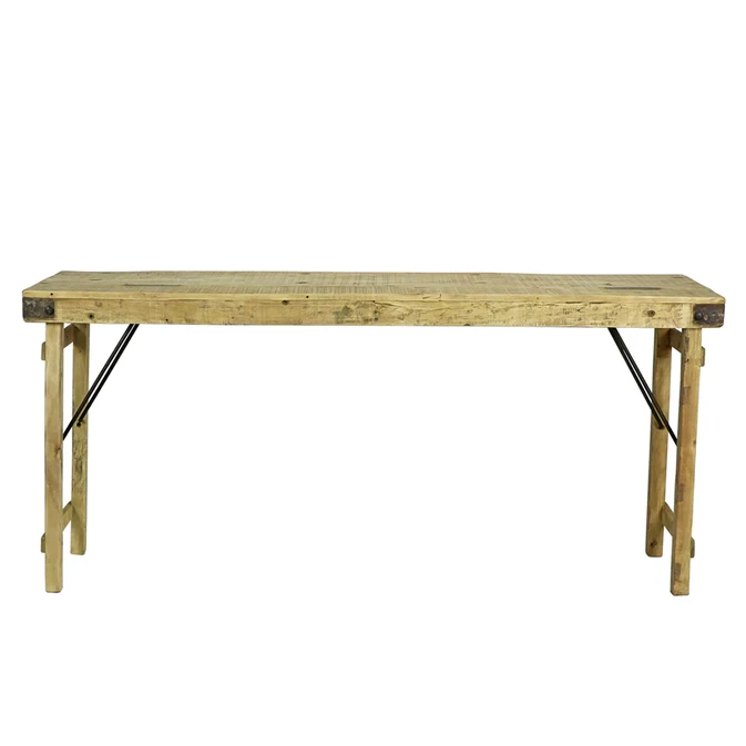 Bleached Folding Wedding Console Table