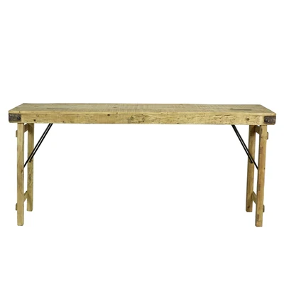 Bleached Folding Wedding Console Table