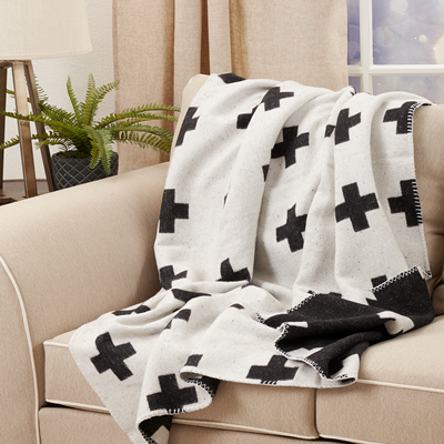 Swiss Cross Throw Blanket