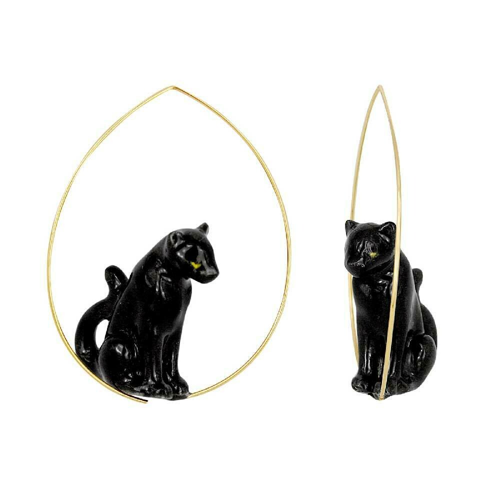 Sitting Panther Earrings