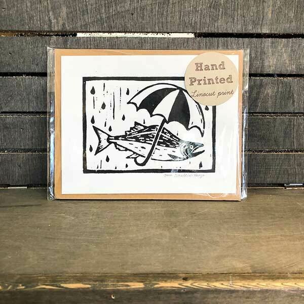 Salmon Umbrella Original Print