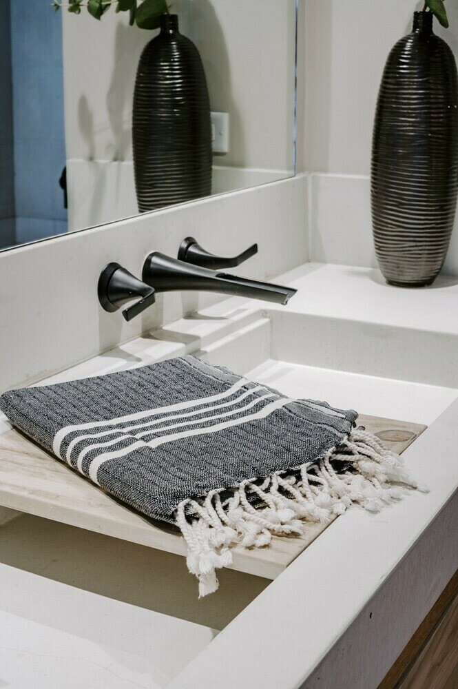 Turkish Bath Towel - Natural Stripe