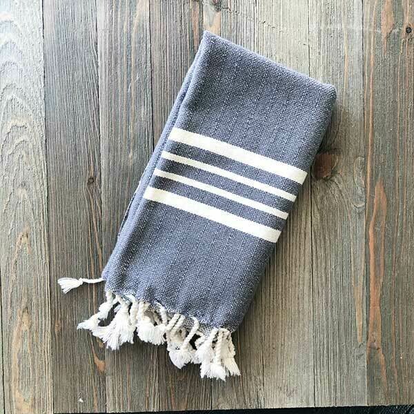 Turkish Hand Towel - Natural Stripe