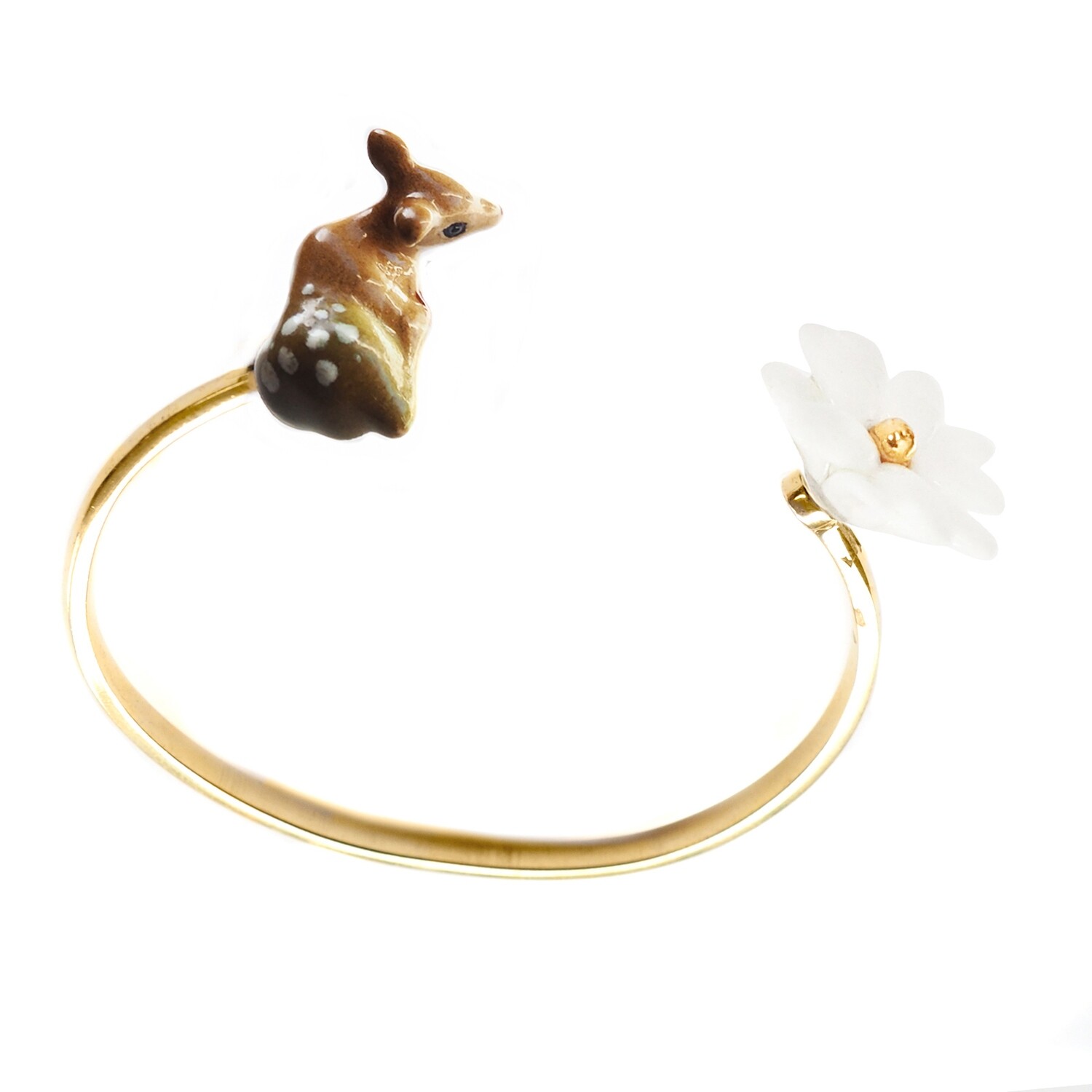 Doe & Flower Cuff Bracelet