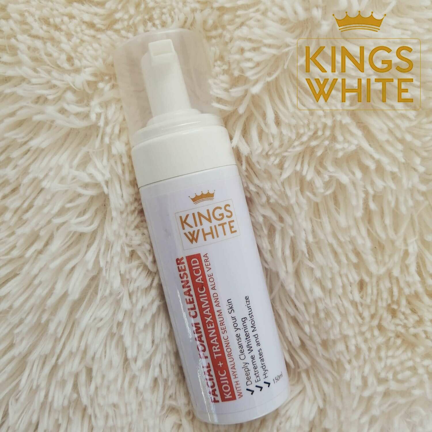 Kings White Facial Foam CleanserKojic + Tranexamic Acid 150ml