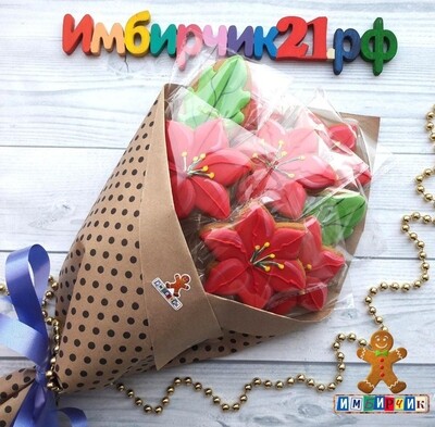 Имбирные пряники цветы Имбирные пряники цветы