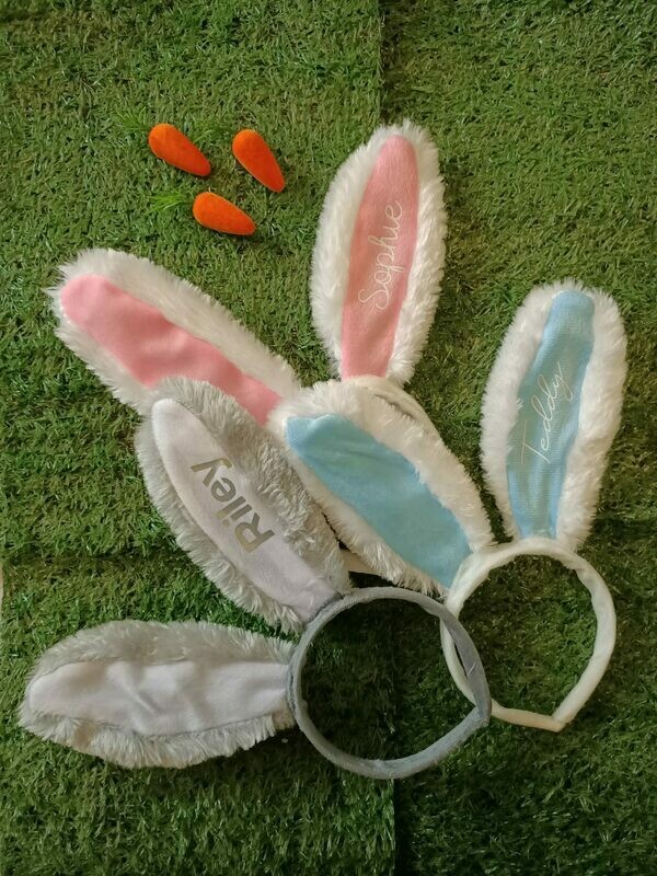 Cute Personalised Easter Bunny Ears Headband x1 Pair