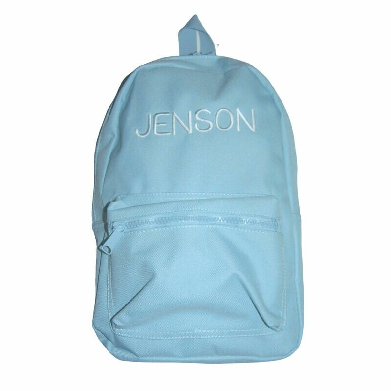 Children's Baby Blue Embroidered Personalised Backpack