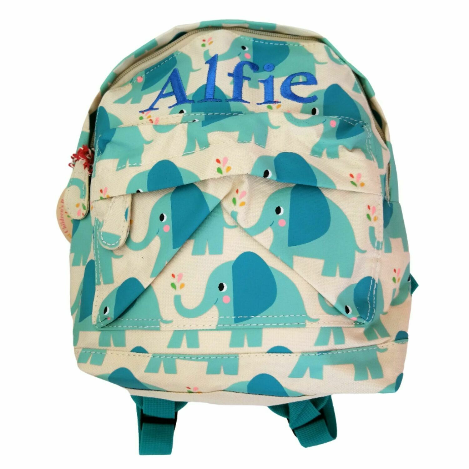 Personalised Children's Backpack Embroidered Elephant