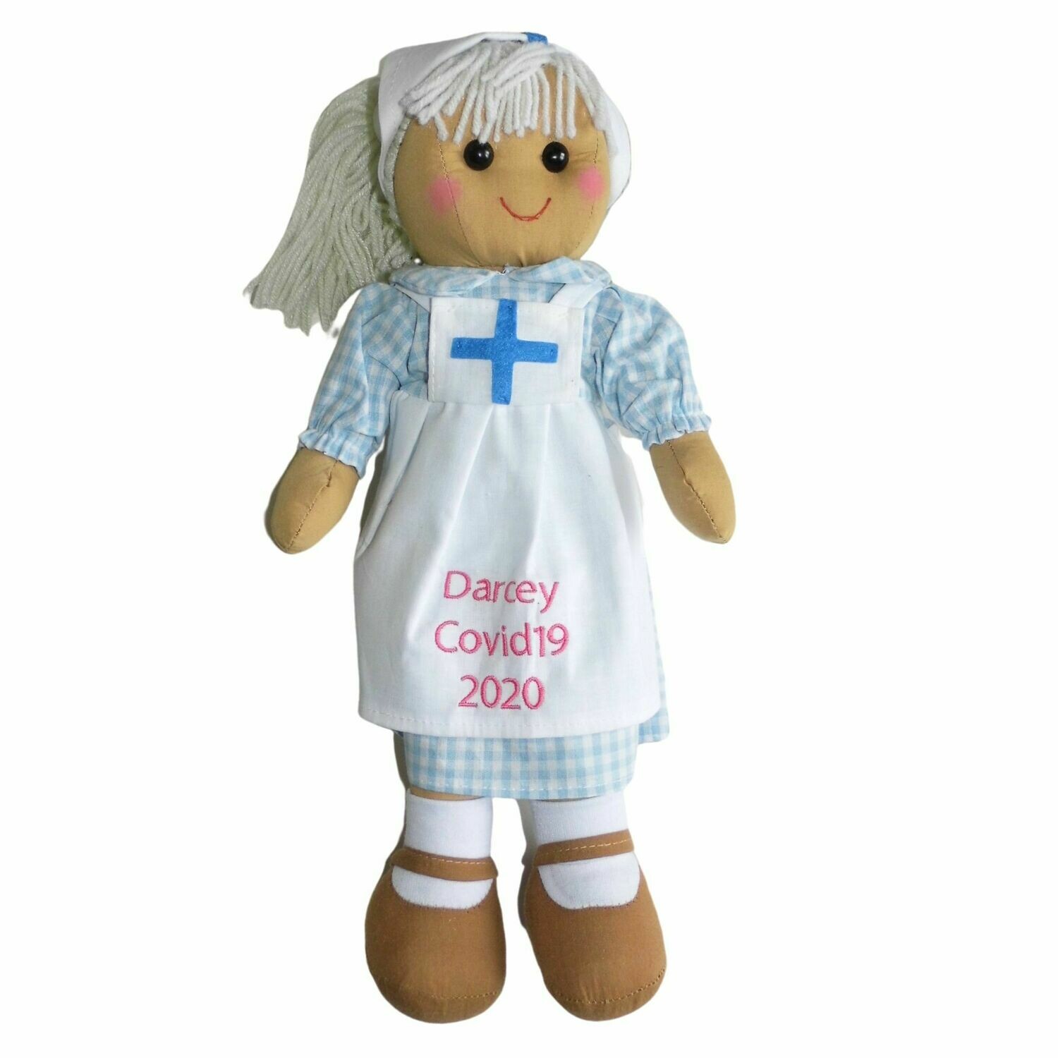 Personalised Nurse Rag Doll - 40cm