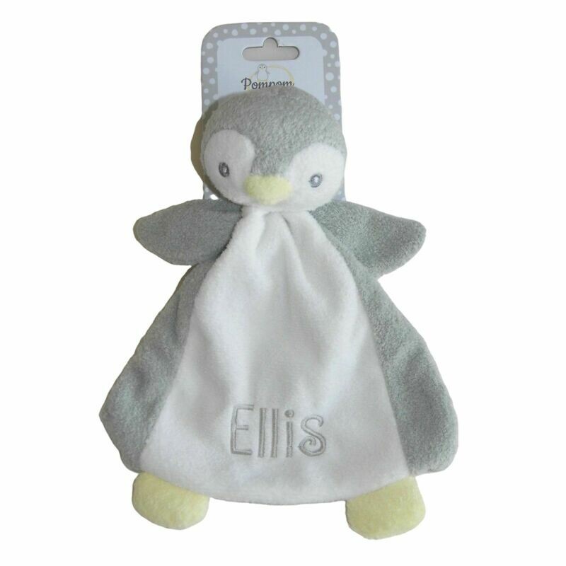 Penguin Personalised Baby Comforter Comfort Blanket